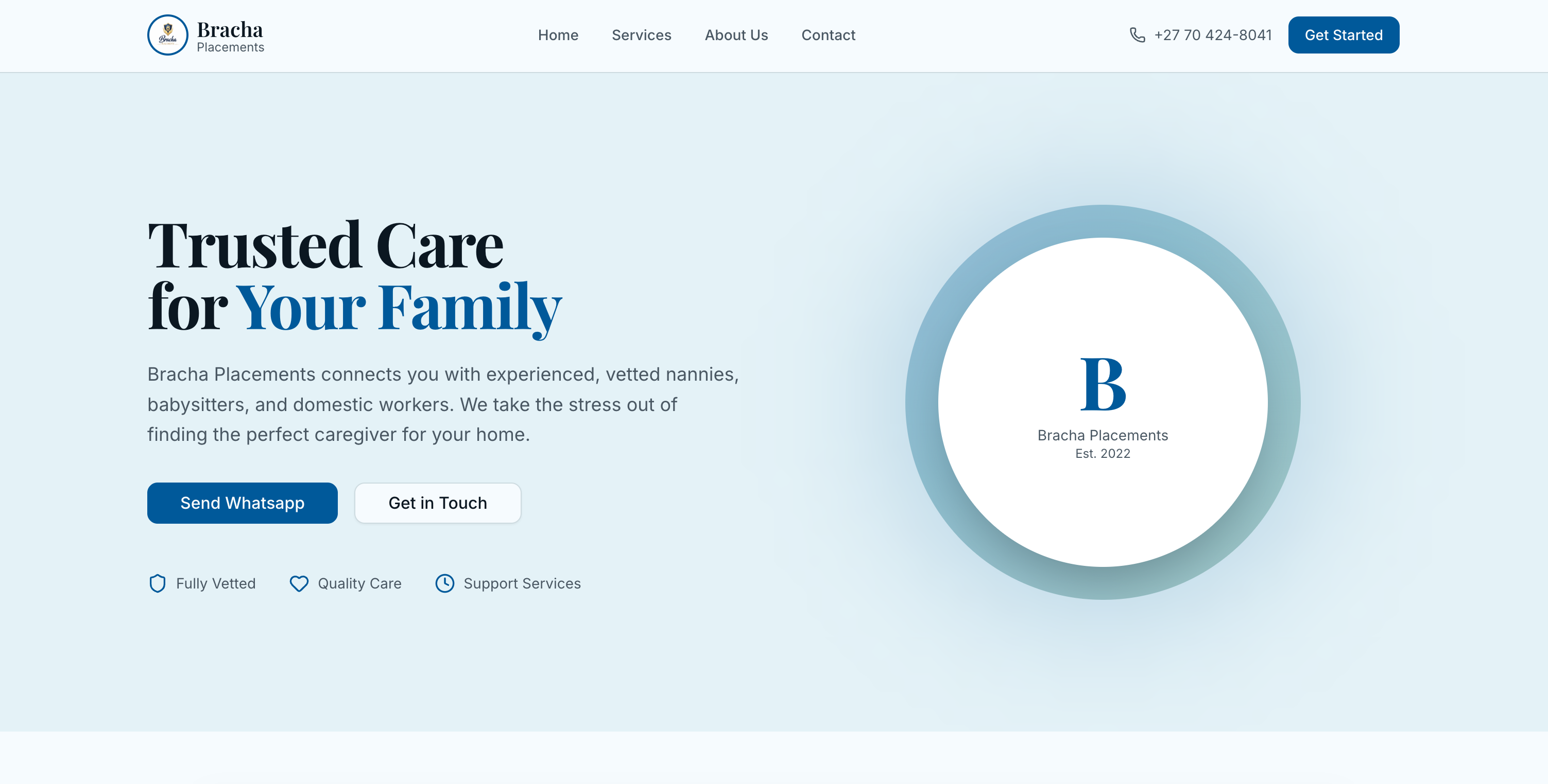Bracha Placements project screenshot